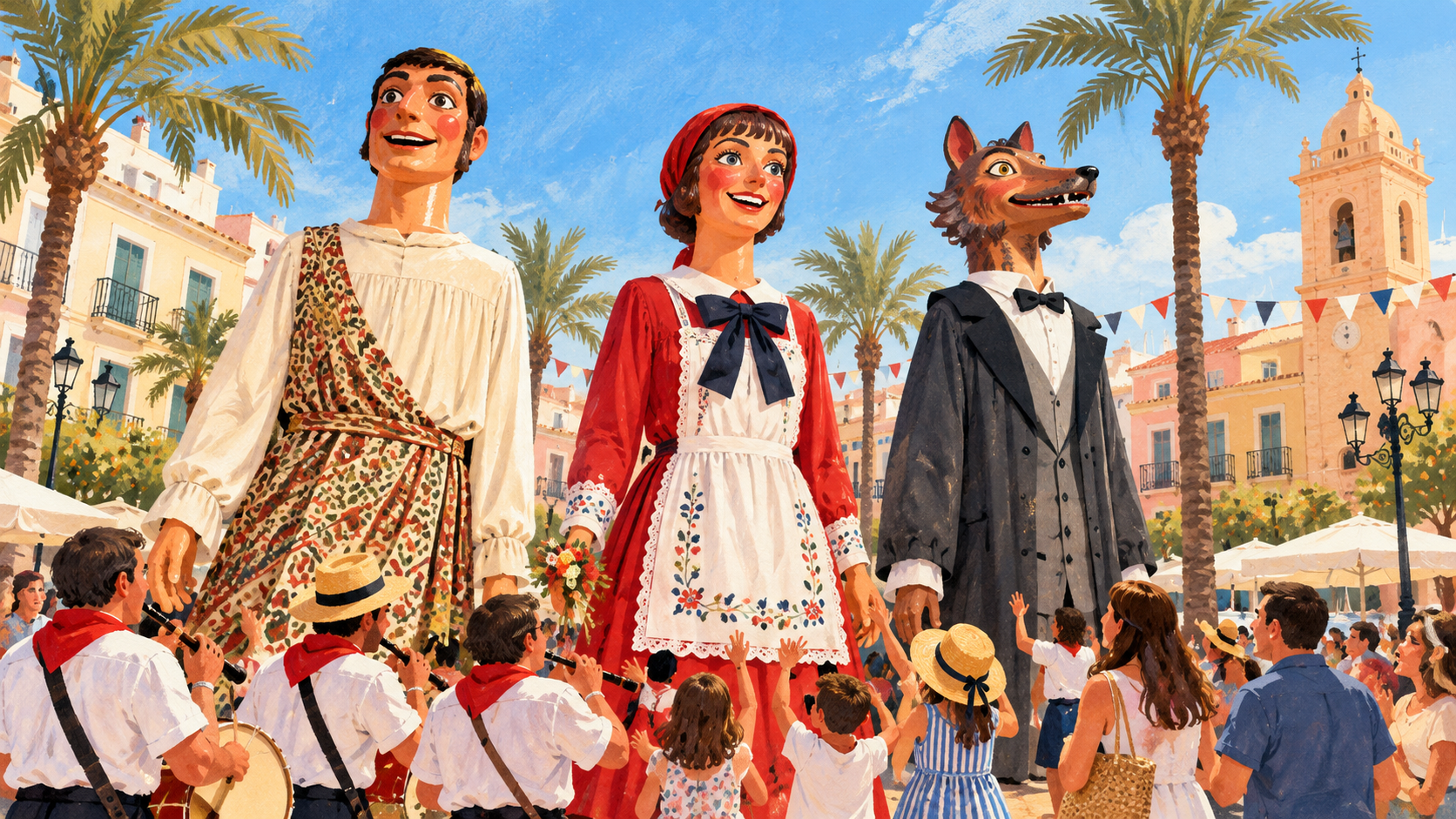 Giants and big heads in town